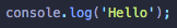 console.log()