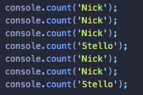 console.count()