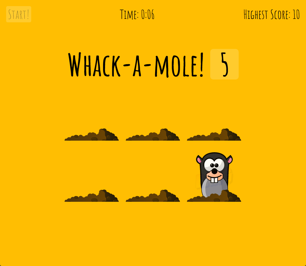 Whack A Mole Game